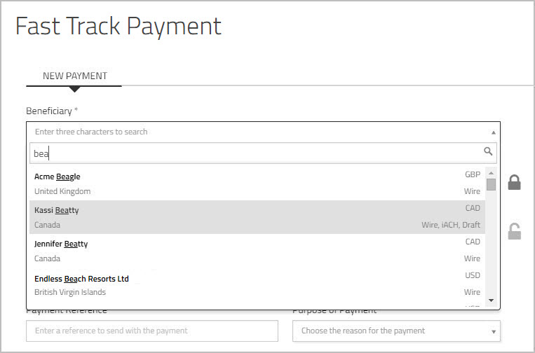 Beneficiary search